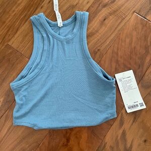 Lululemon Hold Tight Cropped Tank In Blue 6